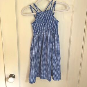 Zara girls blue gingham sundress size 8